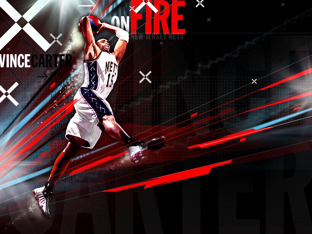 обои Vince Carter on fire фото