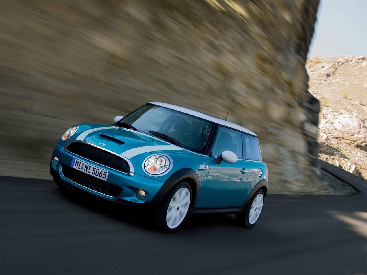 обои Mini Cooper blue фото