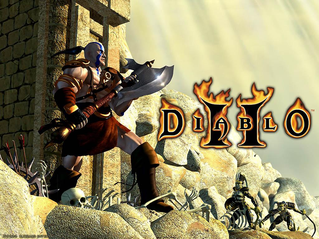 обои Diablo 2. воин защищается фото