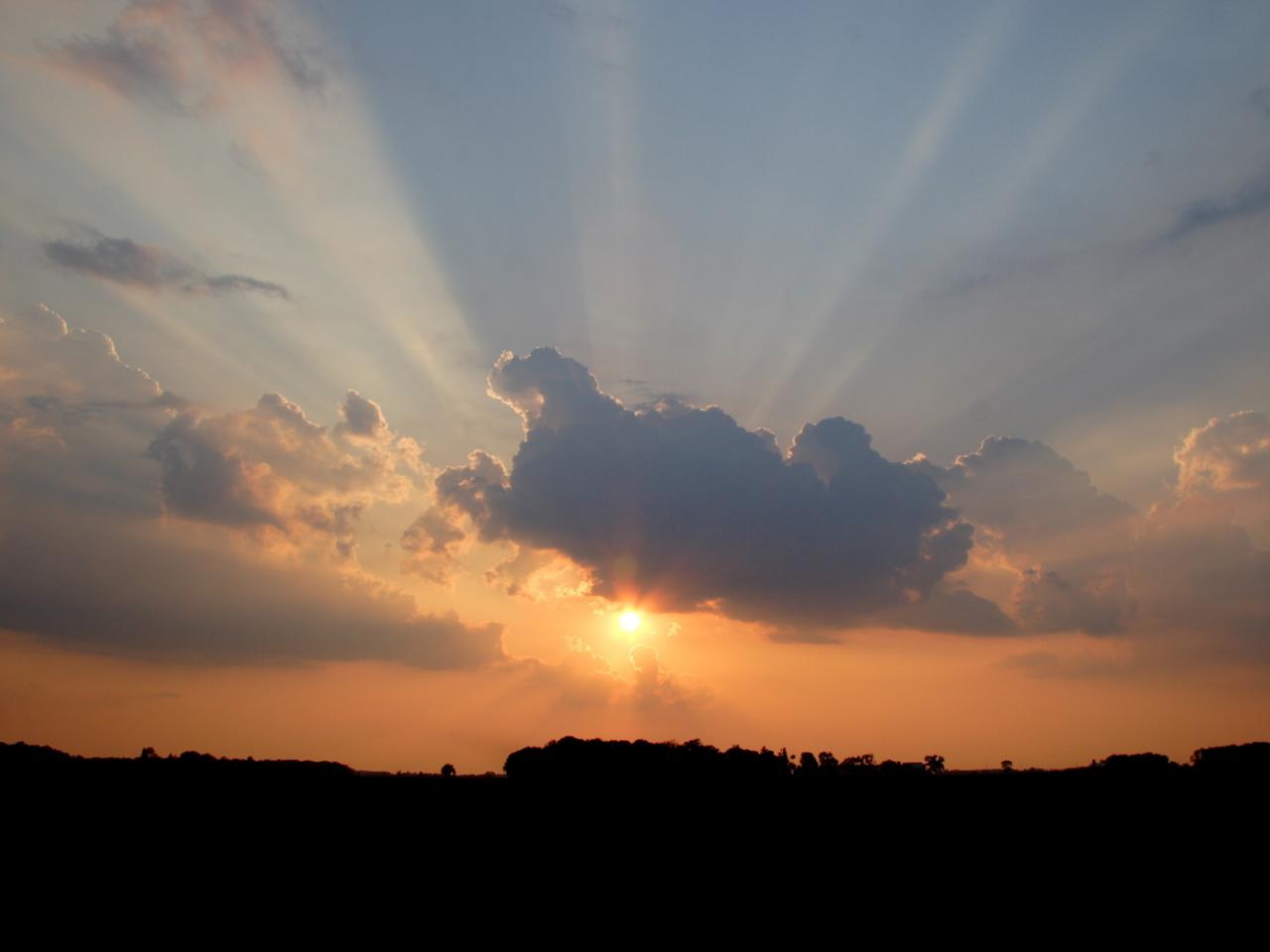 обои Sunset on the farm фото