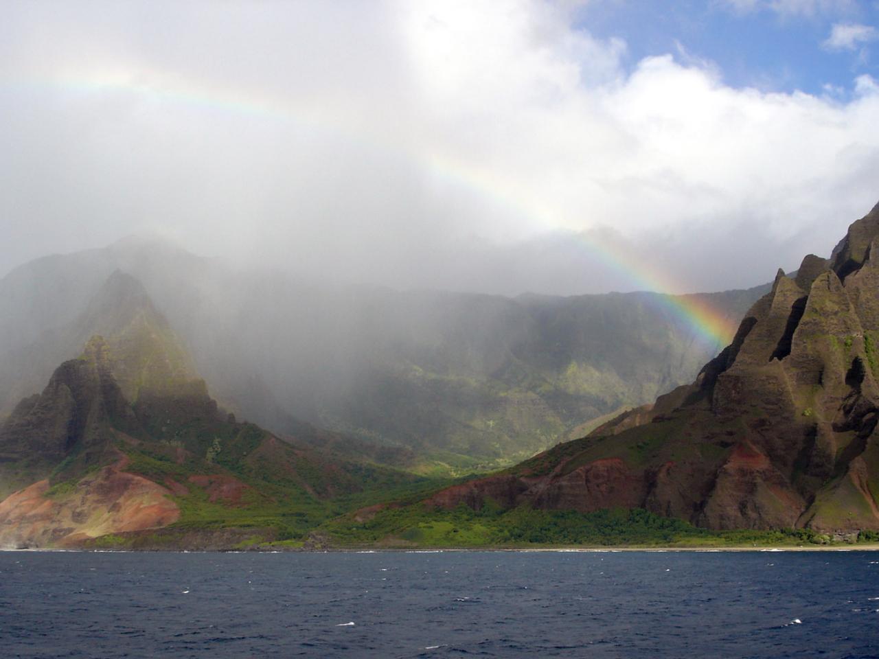 обои Napali coast rainbow фото