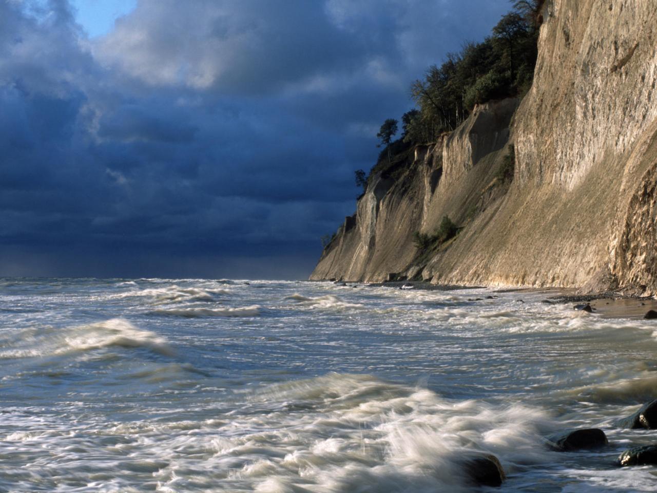 обои Chalk Cliffs, Jasmund National Park, Rugen Island, Germany фото