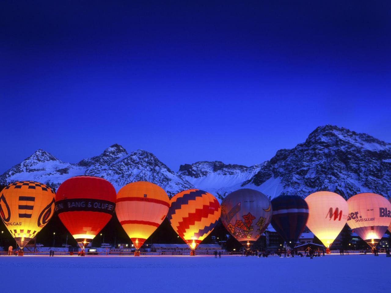 обои Hot Air Balloons, Arosa, Switzerland фото