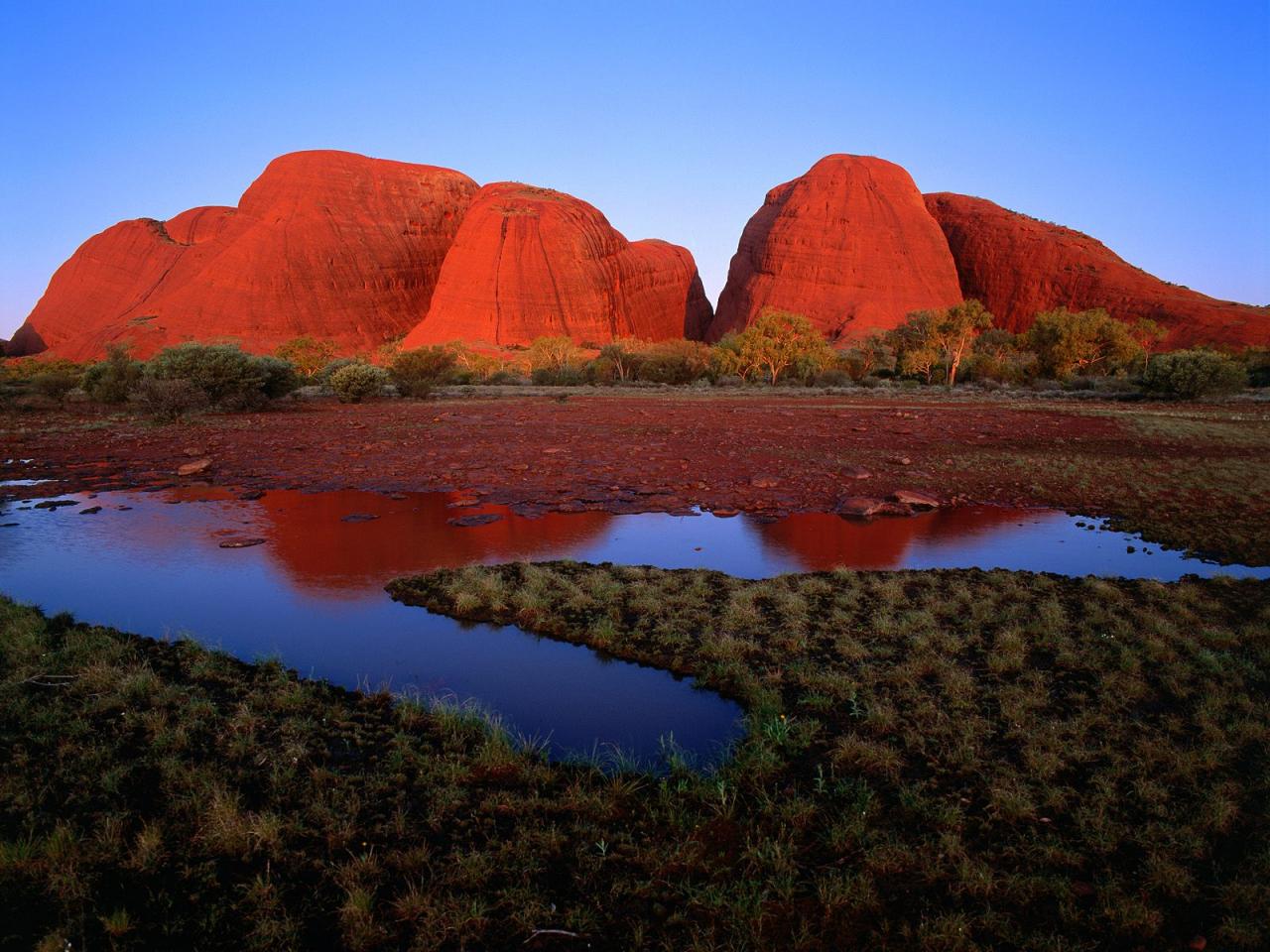 обои Kata Tjuta at Sunset фото