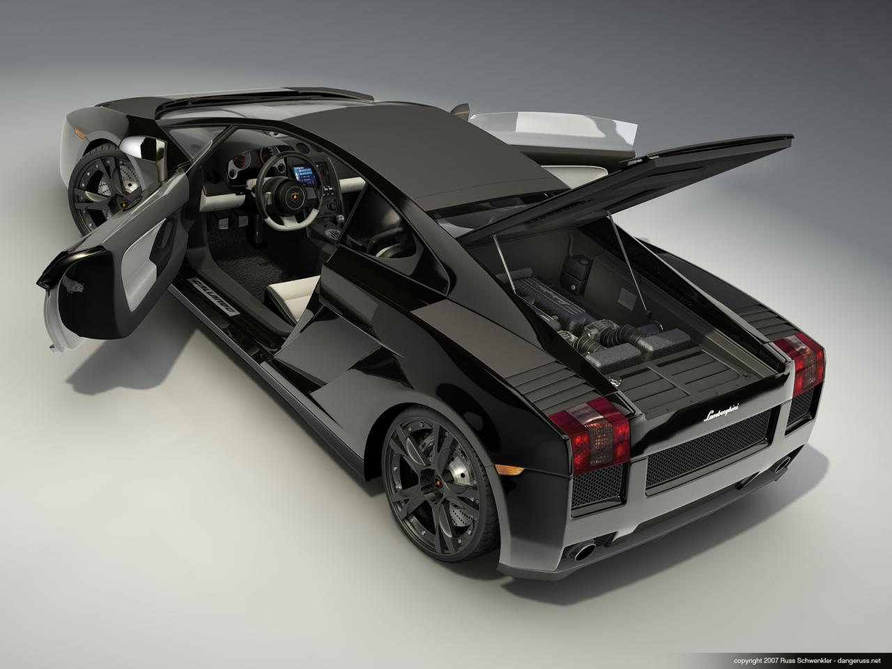 обои Gallardo Nera rear фото