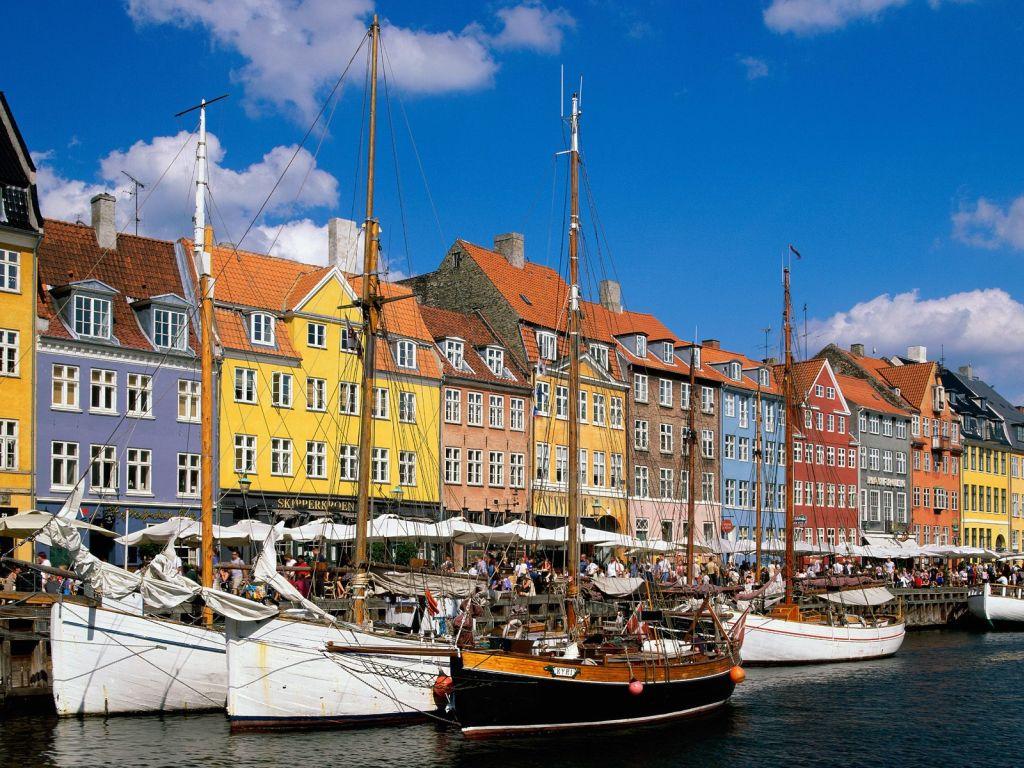 обои Nyhavn, Copenhagen, Denmark фото