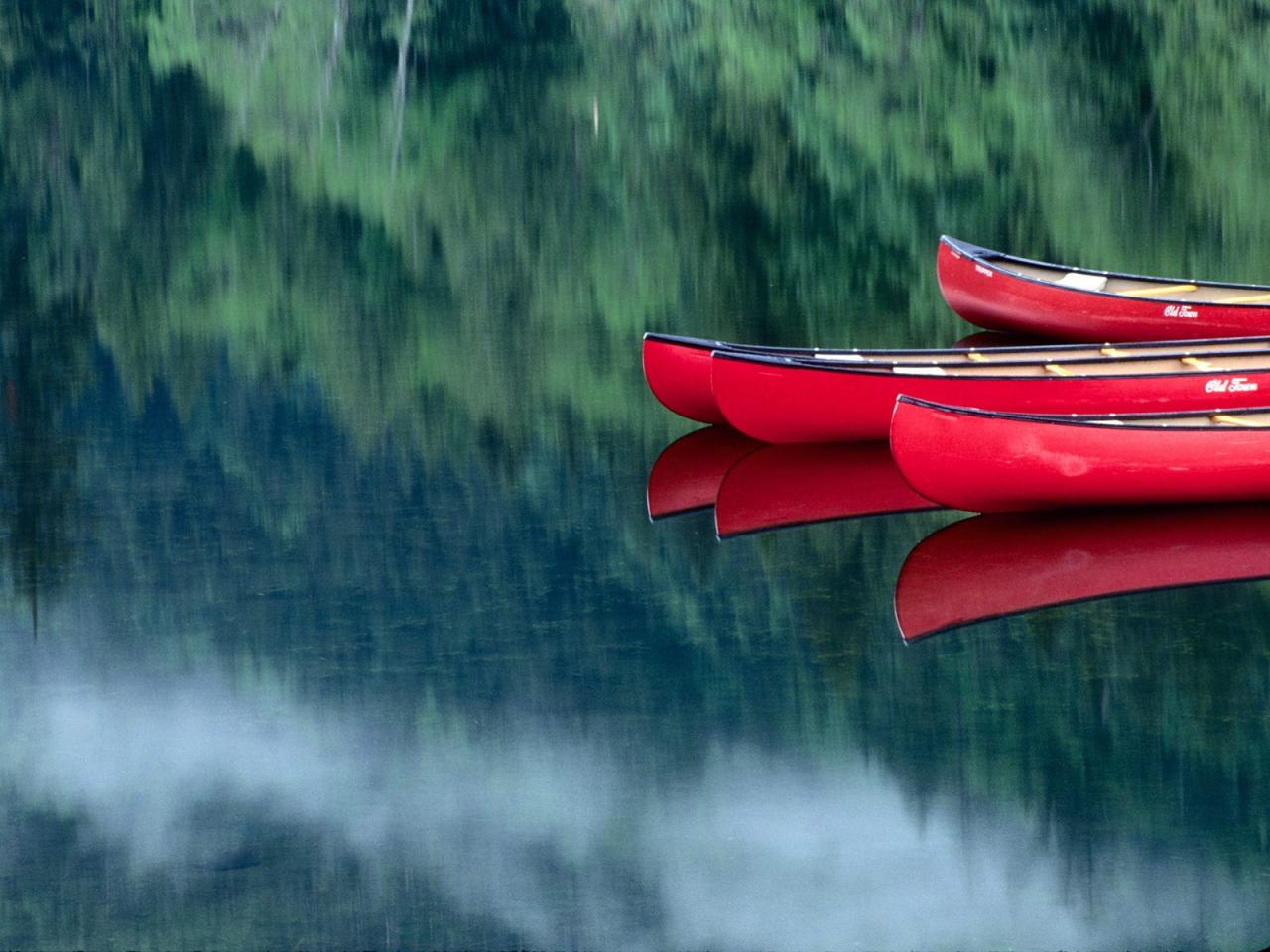 обои Still  Water Canoes фото