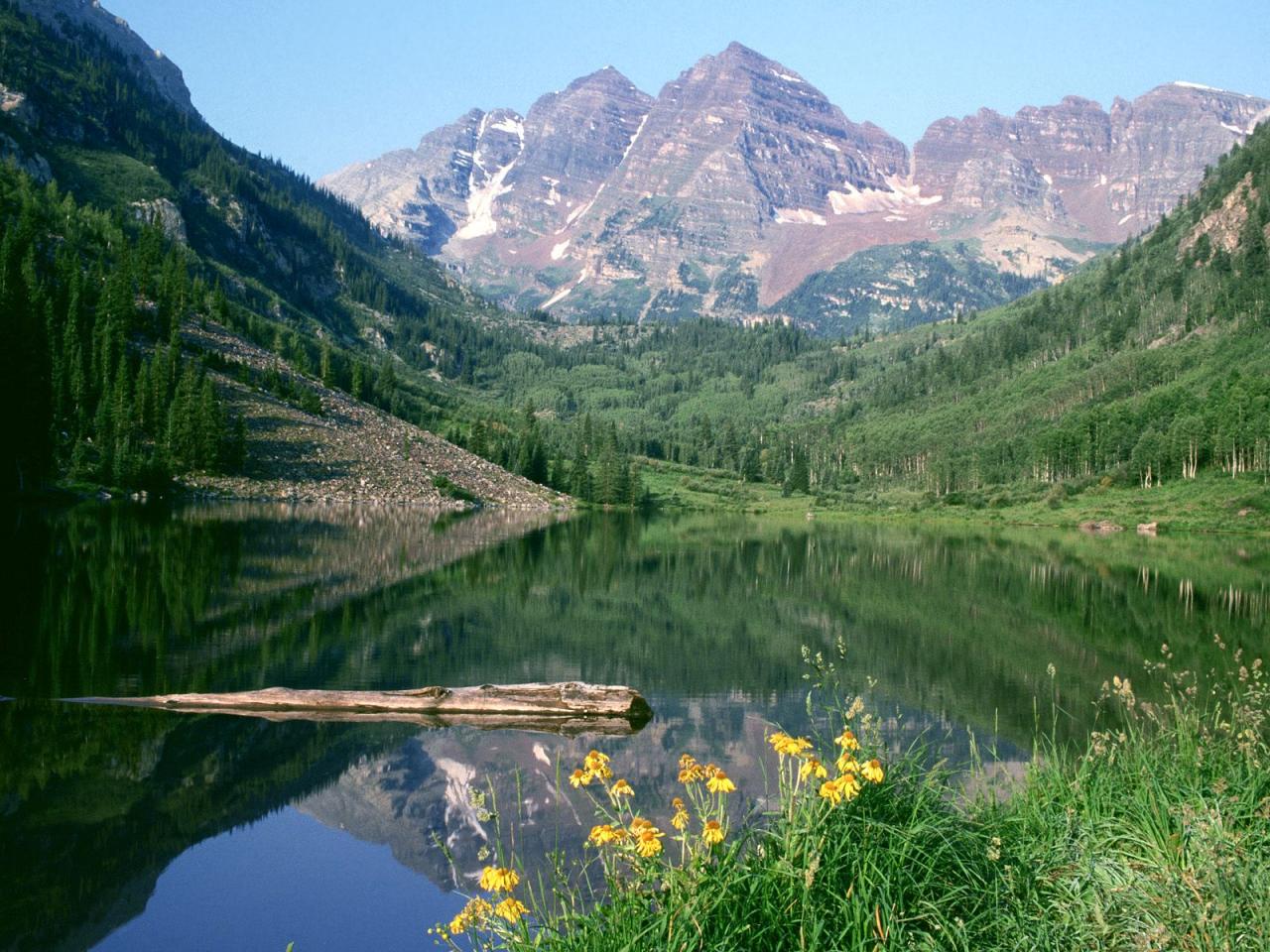 обои Maroon Bells, White River National Forest, Colorado фото