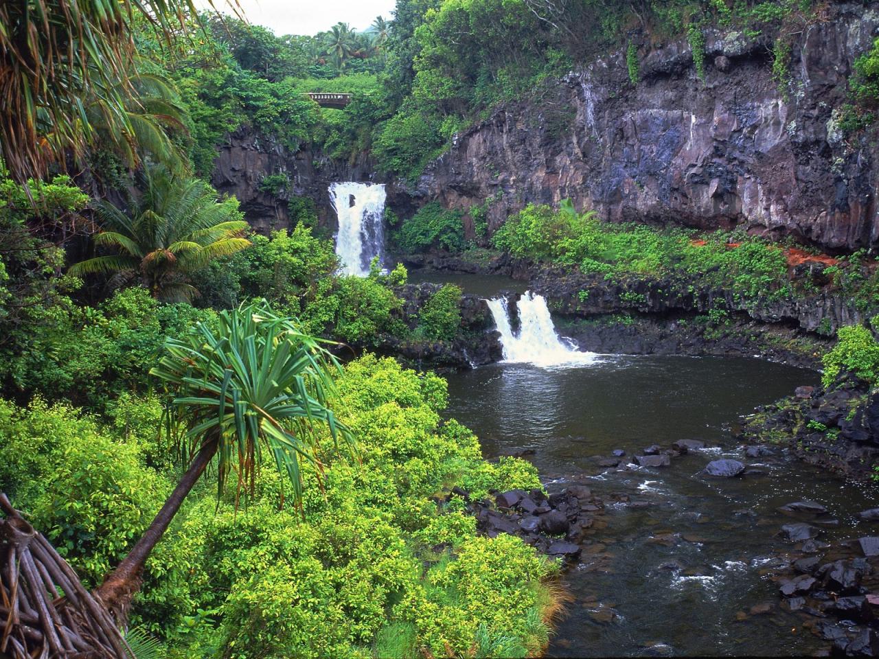 обои 7 Pools of Oheo, Maui, Hawaii фото