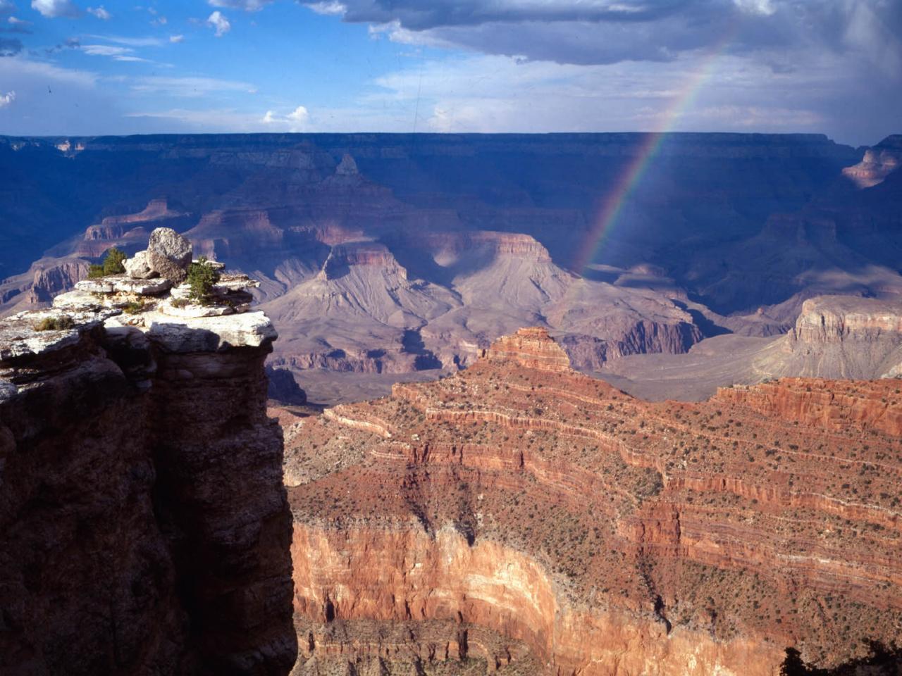 обои Grand Canyon and rainbow фото