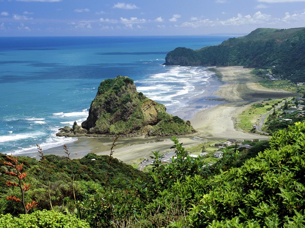 обои Piha Beach, New Zealand фото