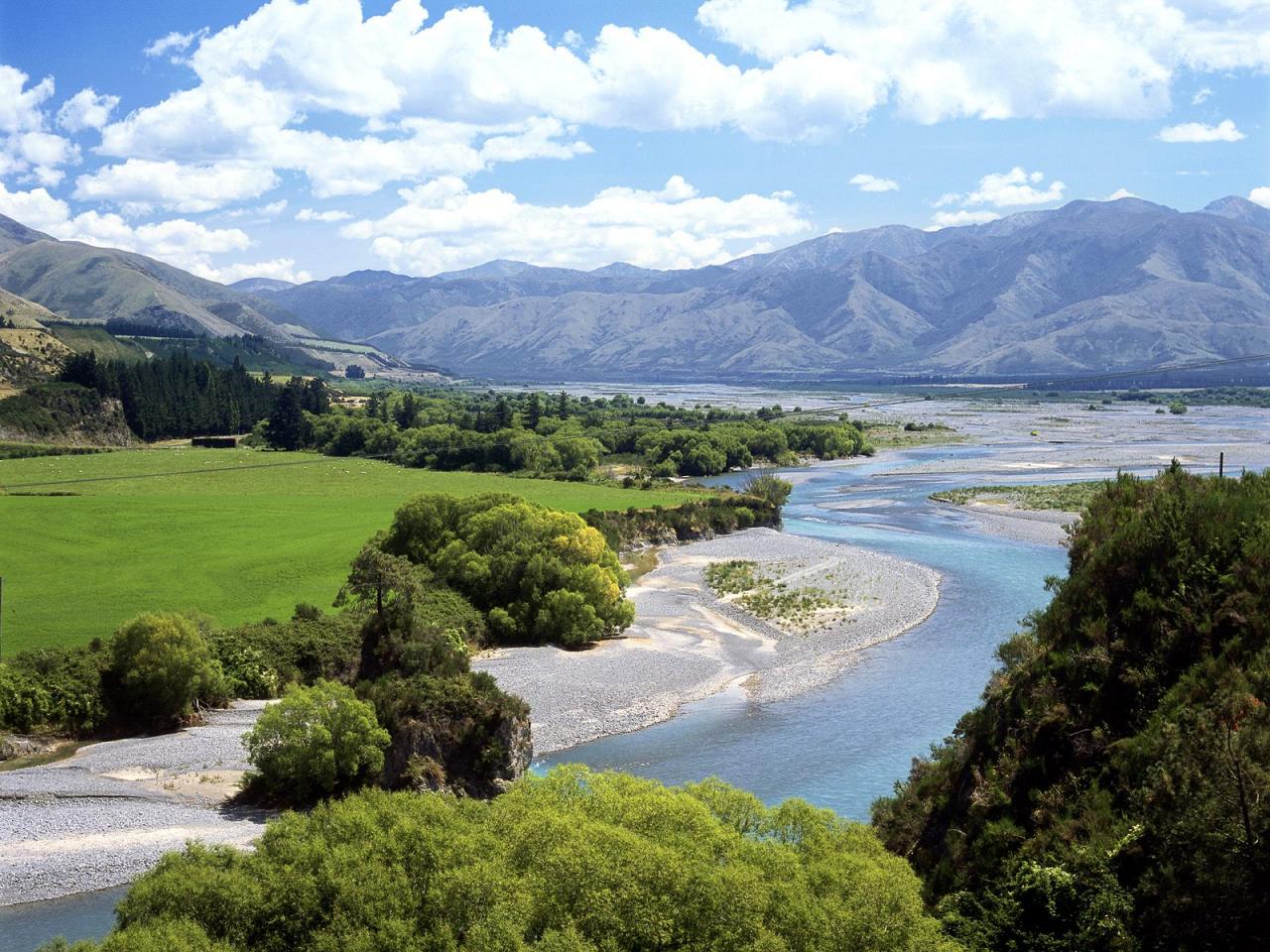 обои Waiau River, New Zealand фото