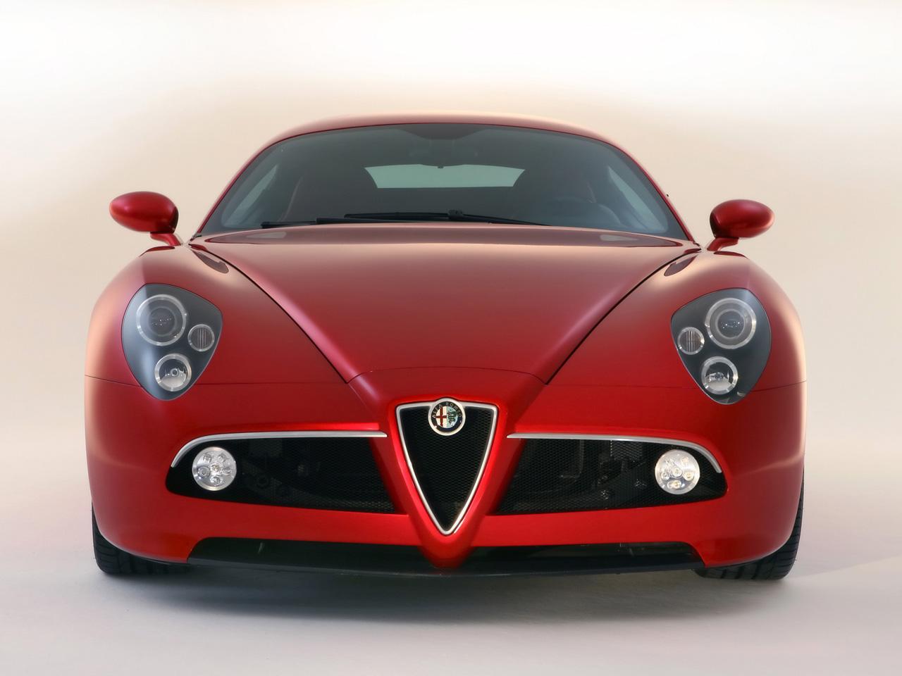 обои Alfa Romeo 8C Competizione 2007–08 спереди фото