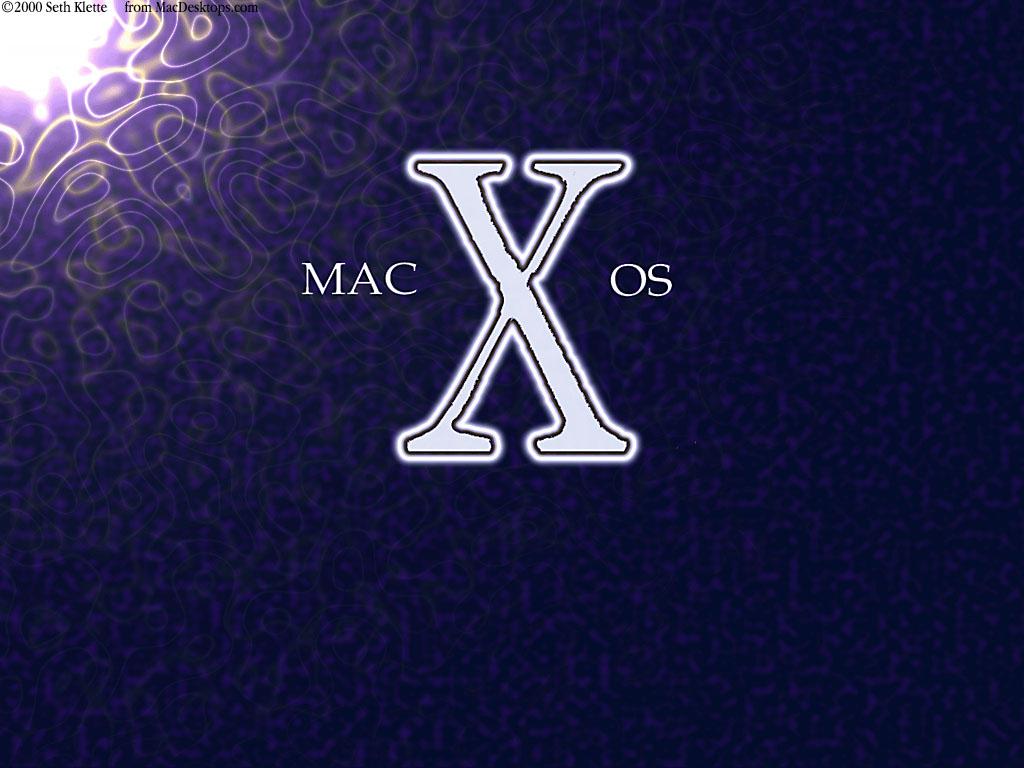 обои Mac OS X на синем фото