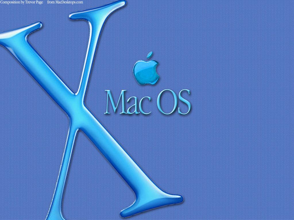 обои Mac OS X - голубое яблоко фото