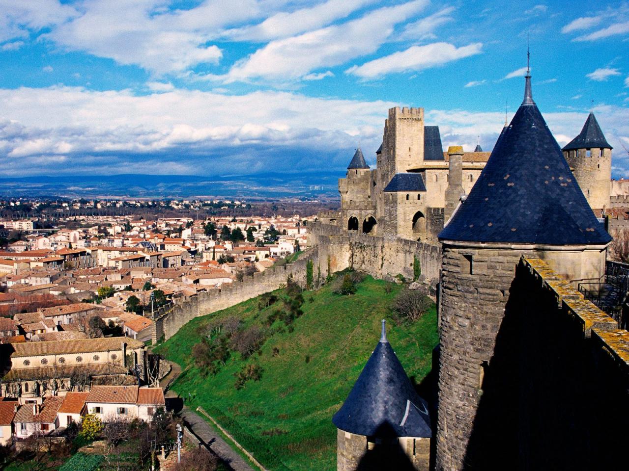 обои Chateau Comtal, Carcassonne, France фото