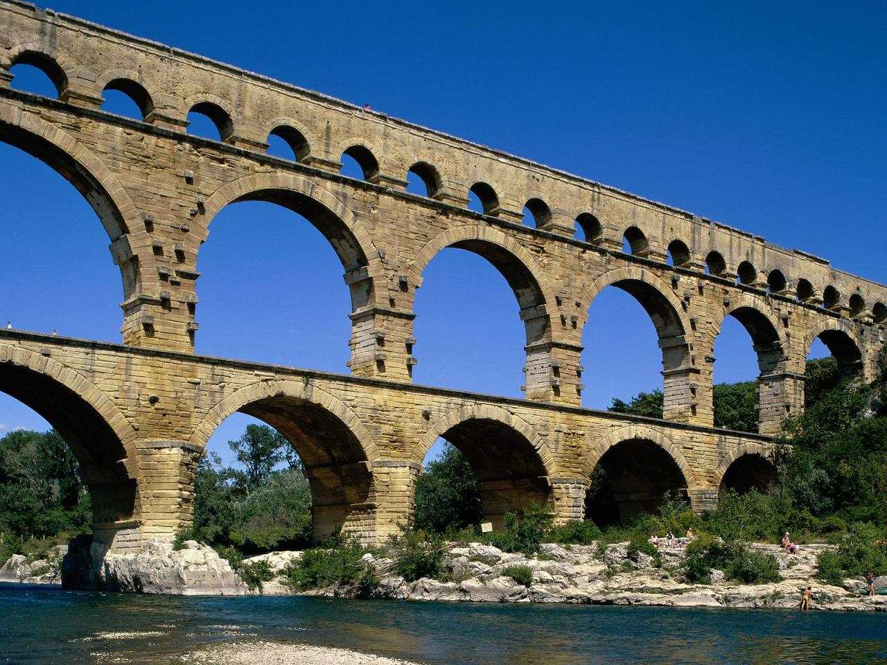 обои Pont du Gard, Near Avignon, France фото