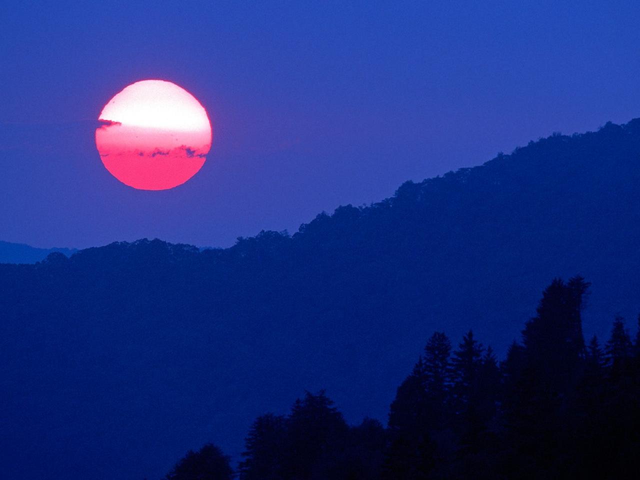 обои Smoky Mountain Sunset, Tennessee фото