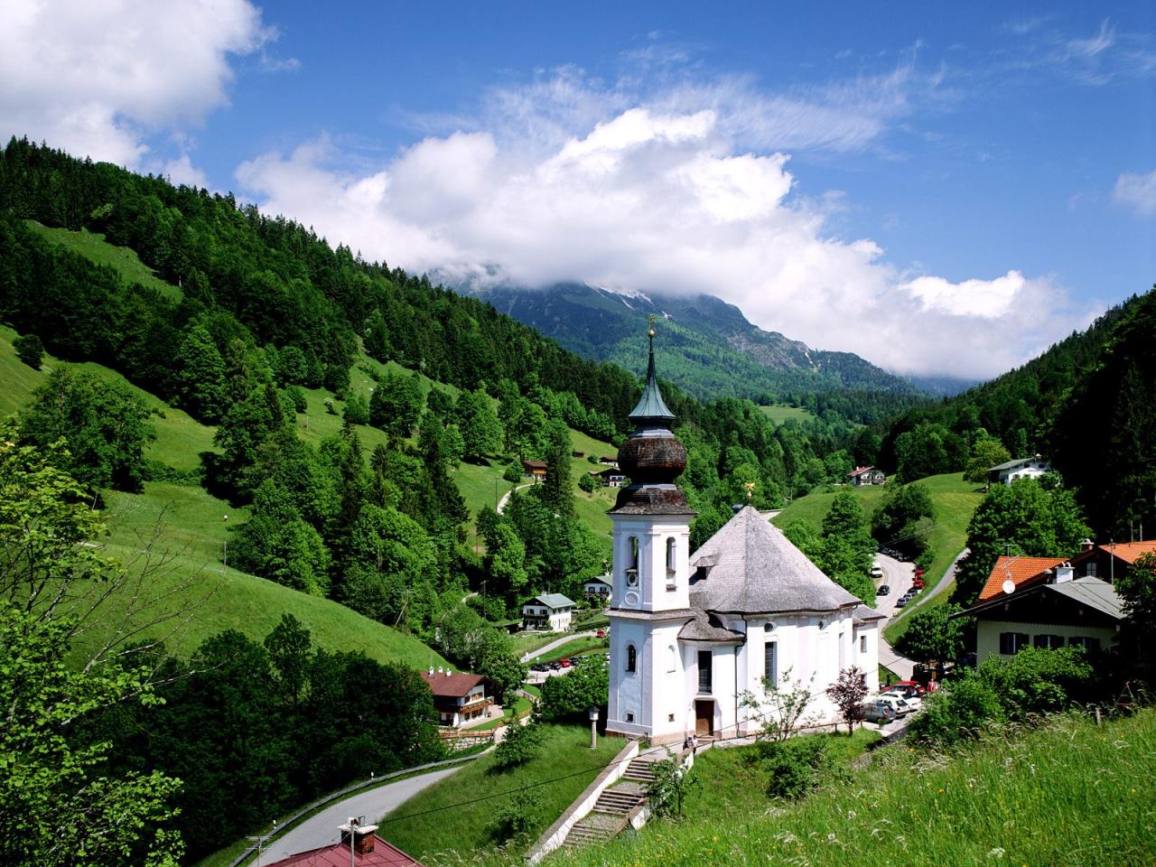 обои Maria Gern Church, Bavaria, Germany фото