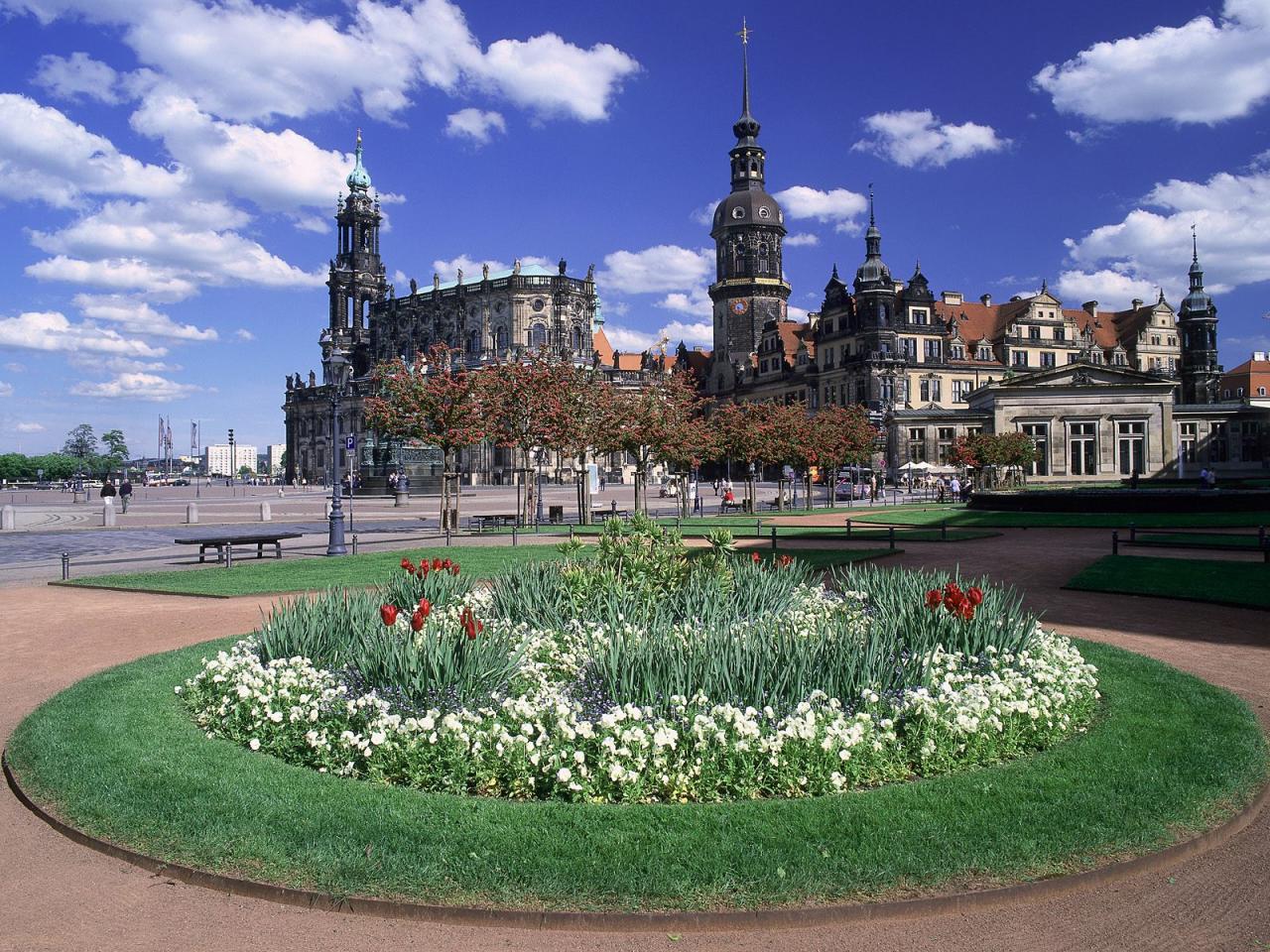 обои Theaterplatz, Dresden, Germany фото