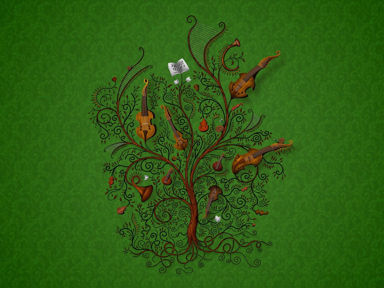 обои Music tree фото