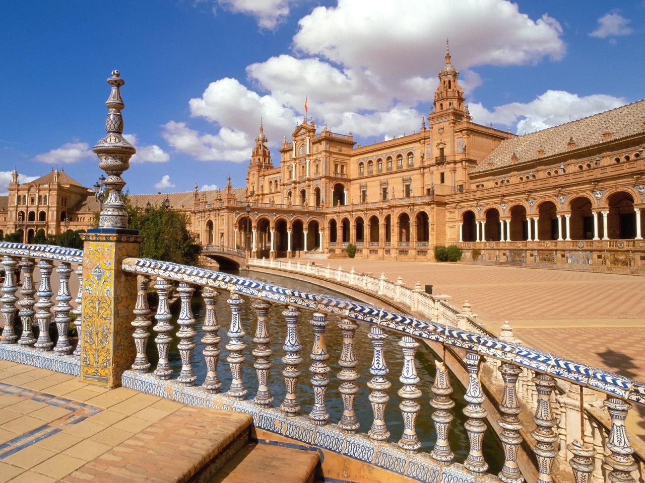 обои Plaza de Espana, Seville, Spain фото