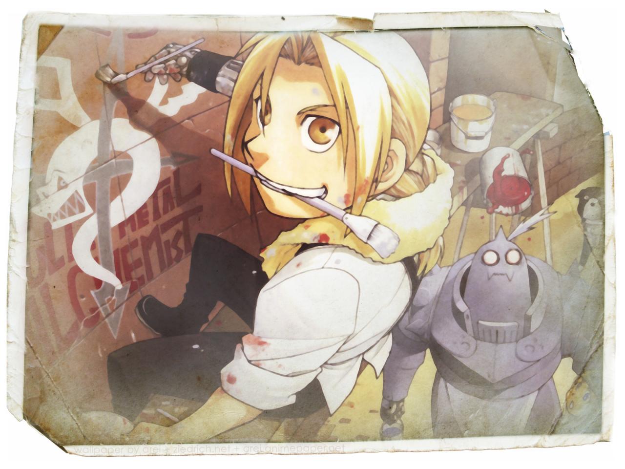 обои Alphonse elric edward elric fullmetal alchemist фото