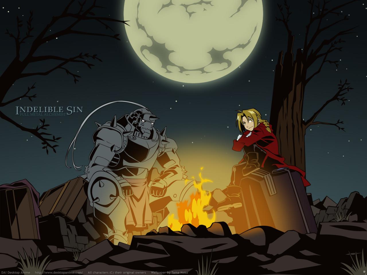 обои Alphonse elric edward elric fullmetal alchemist indelible sin фото