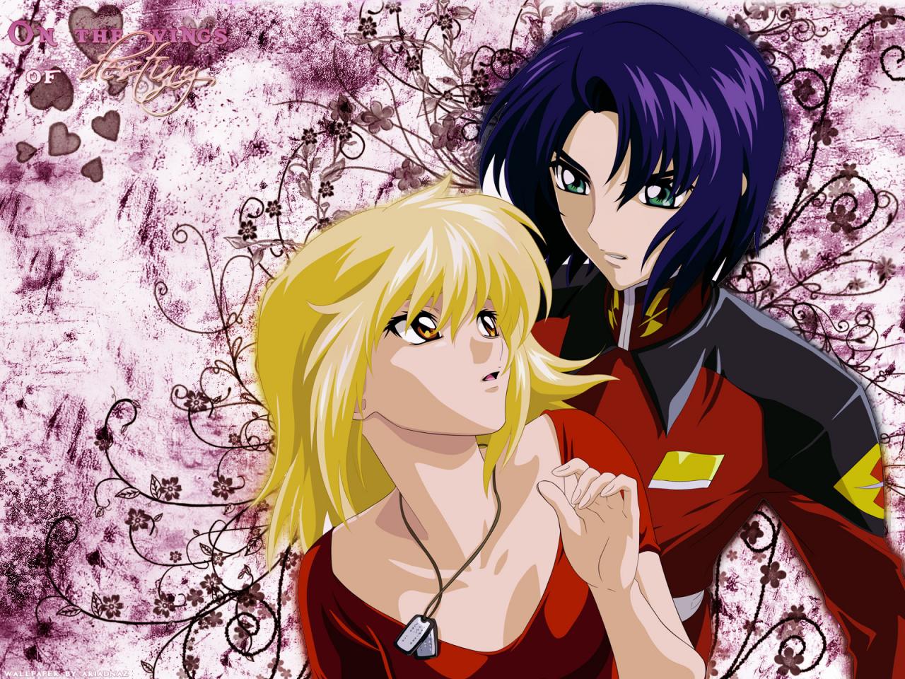 обои Gundamseeddestiny cagalli and athrun фото