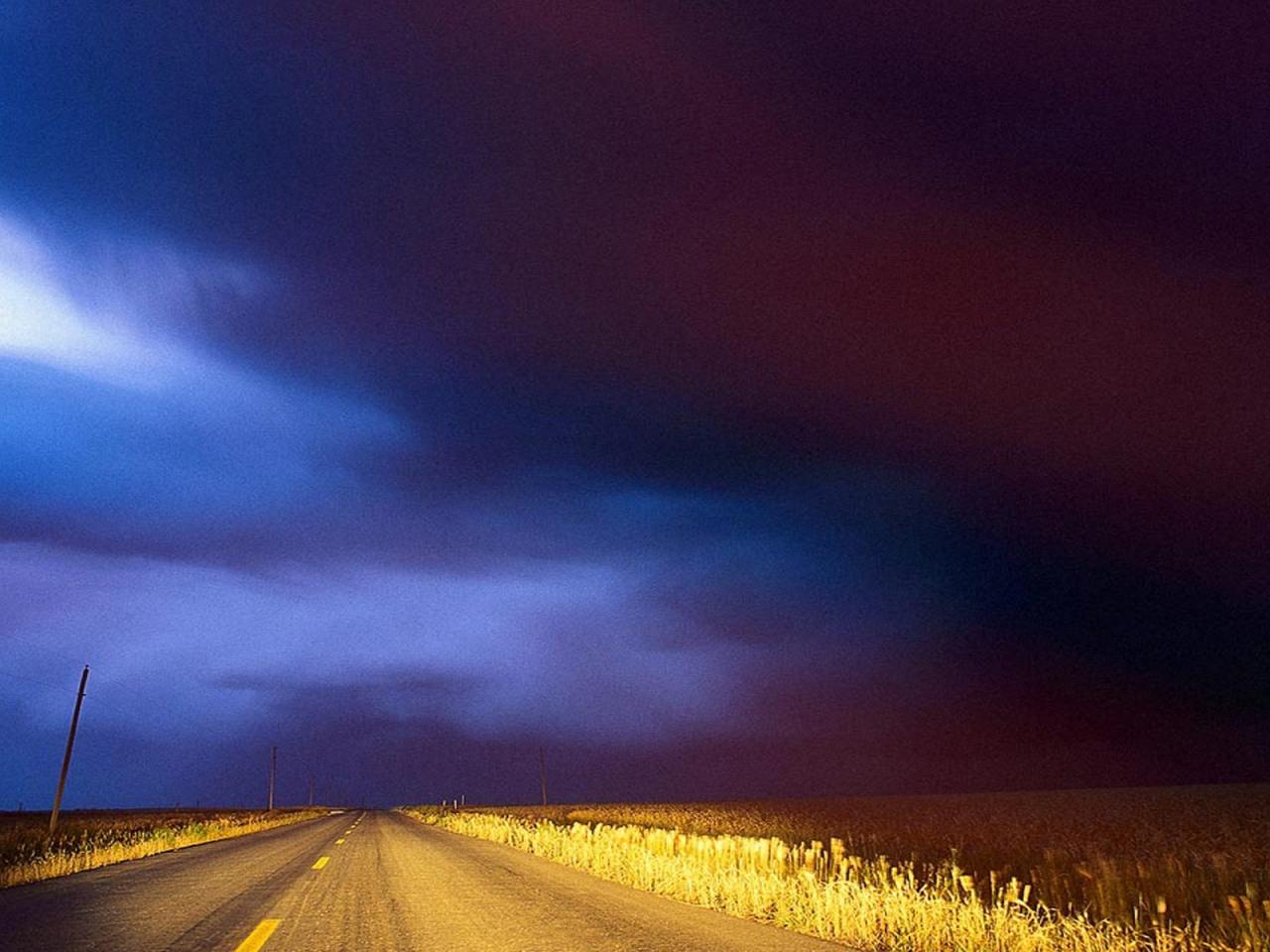 обои Abstraction sky above road фото