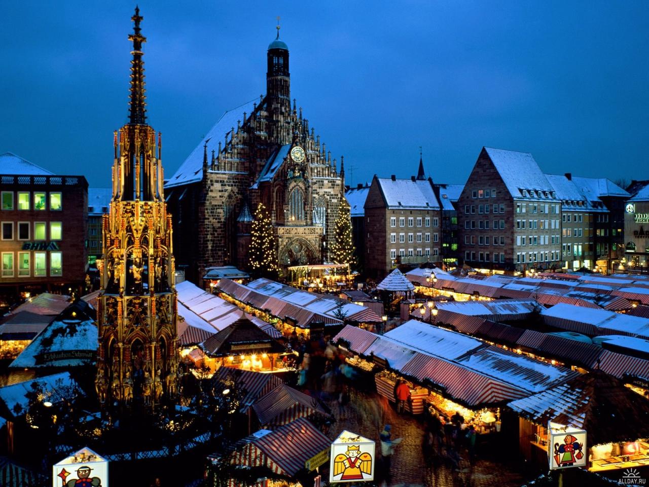 обои Christkindl market nuremberg bavaria germany фото