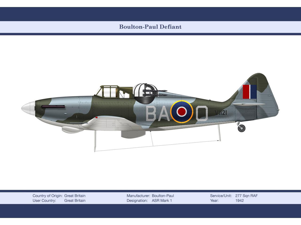 обои Boulton Paul-Defiant  VII2I фото