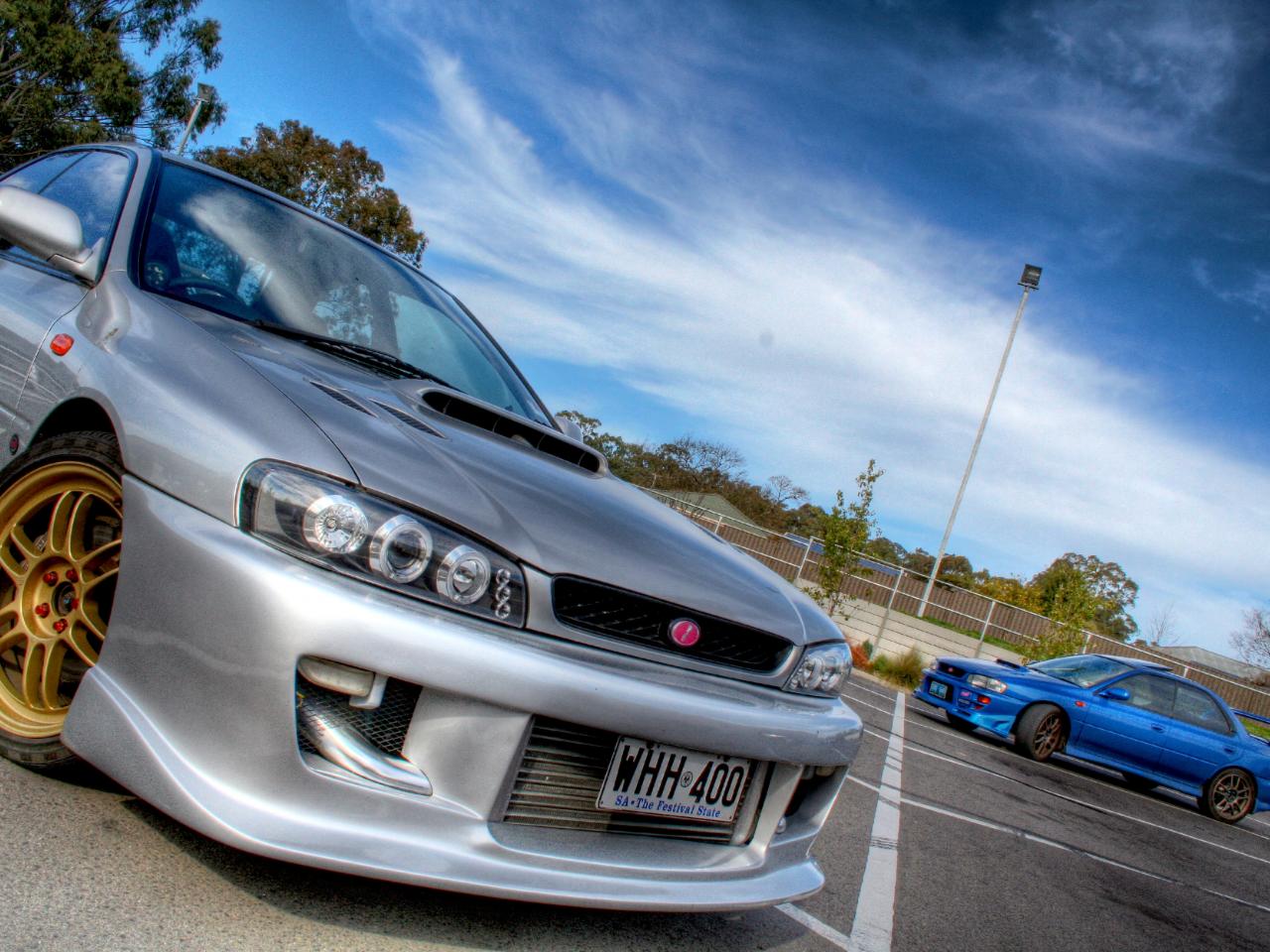 обои HDR Silver Subaru WRX STi GC8 фото