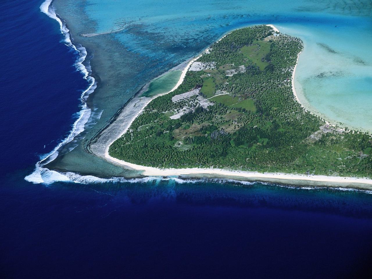 обои Aerial View of Bora Bora фото