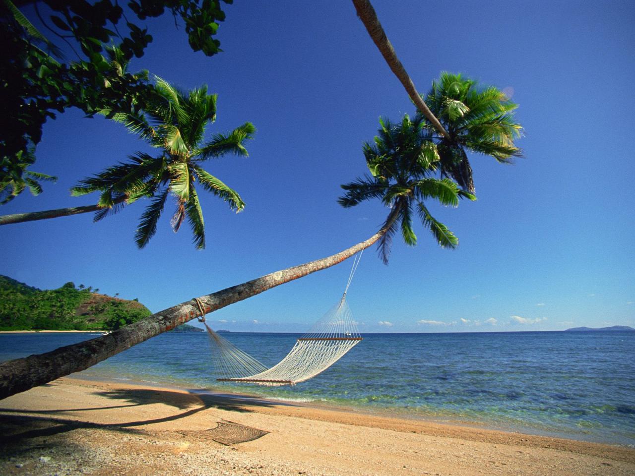 обои Hammock by the Sea, Fiji фото