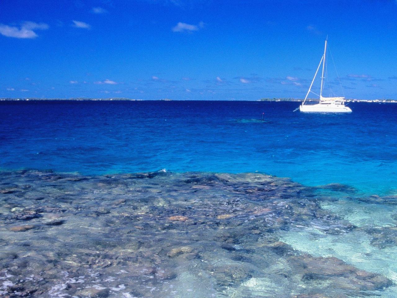 обои Easy Sailing, Manihi, Tahiti фото