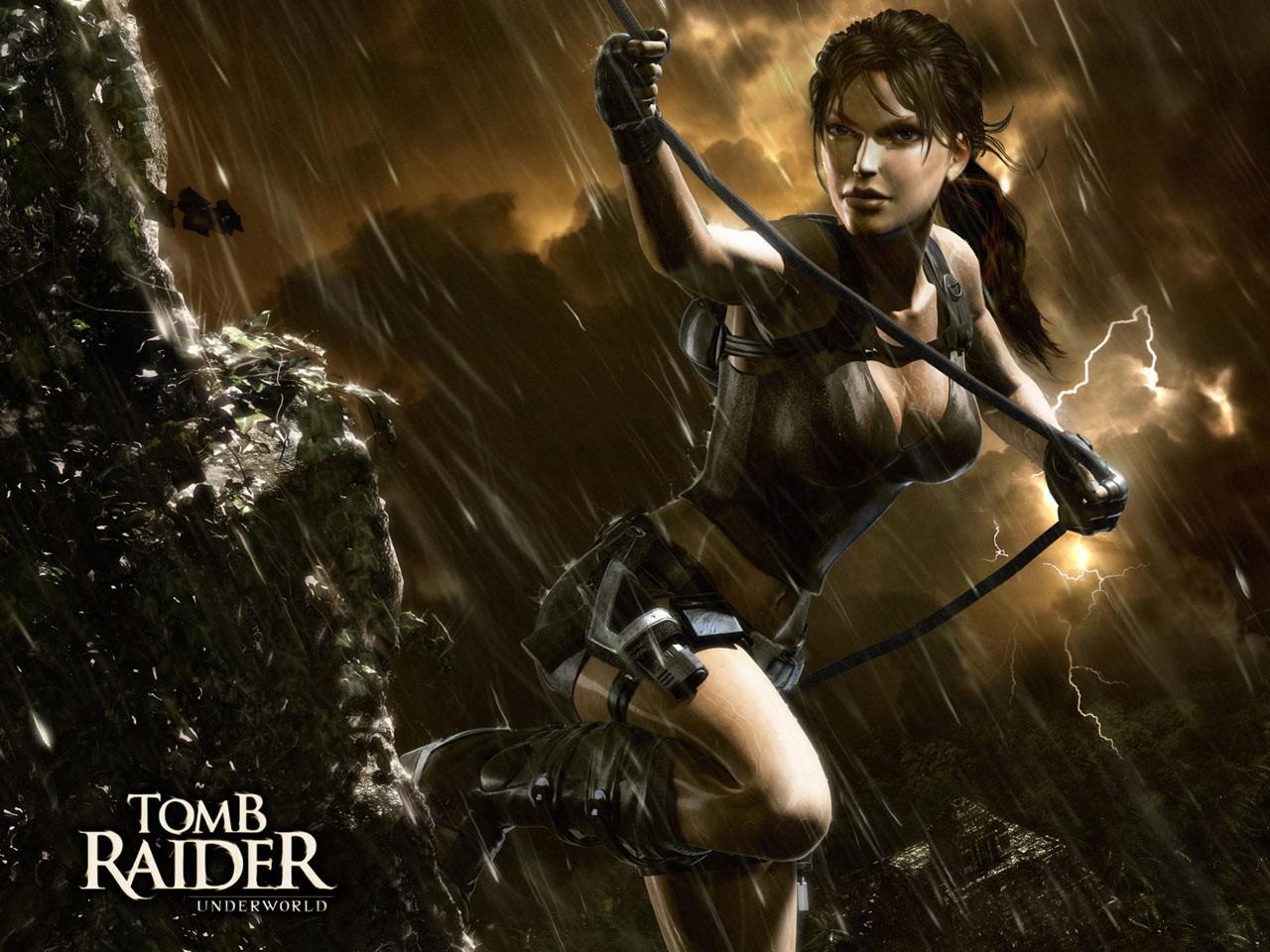 обои Tomb Raider - Underworld - Лара под дождем фото