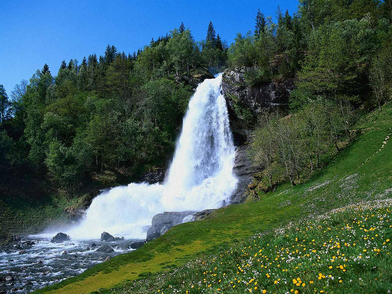 обои Waterfall hardanger norway фото