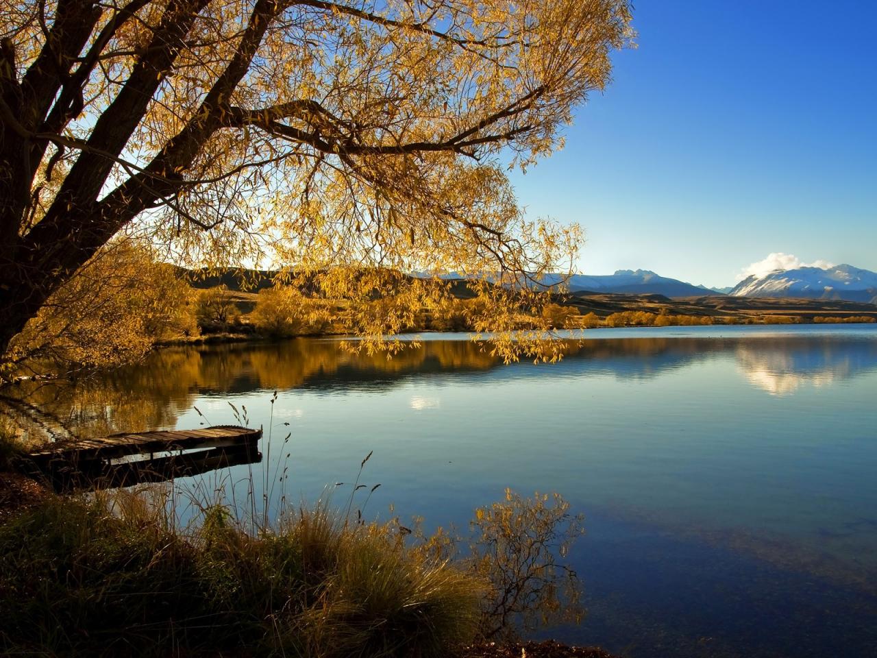 обои Lake Alexandrina, New Zealand фото