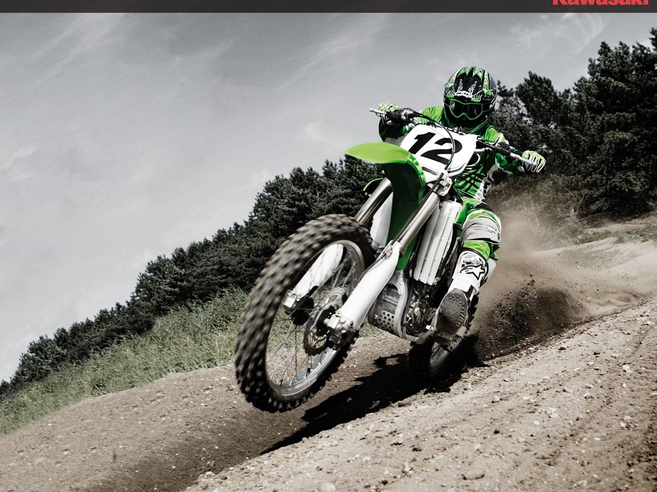 обои Kawasaki motocross фото