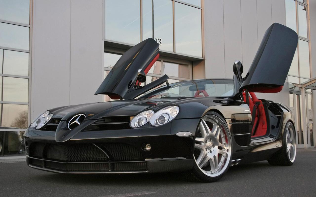 обои Mercedes-Benz SLR McLaren с открытыми дверями фото