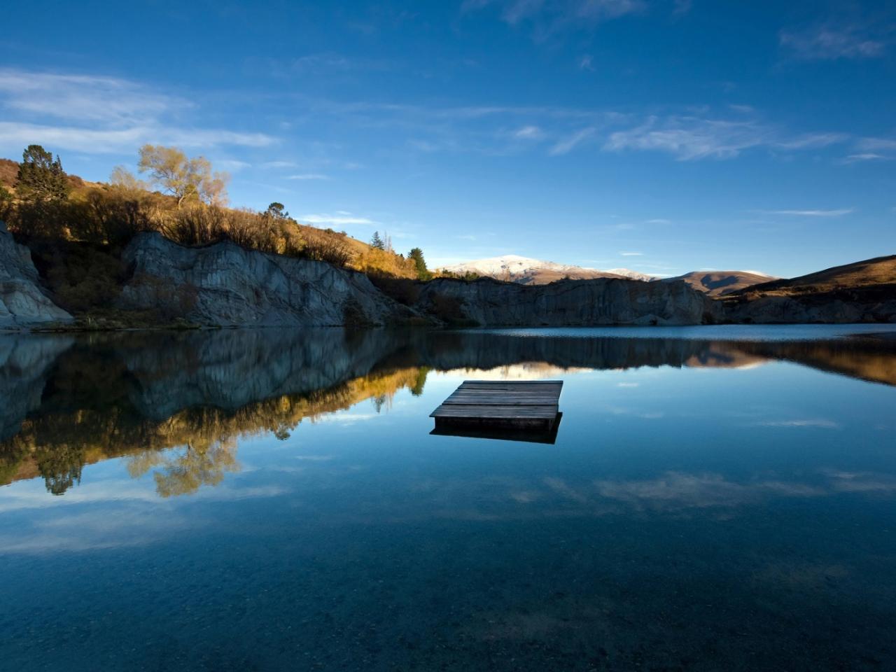 обои Blue Lake Jetty фото