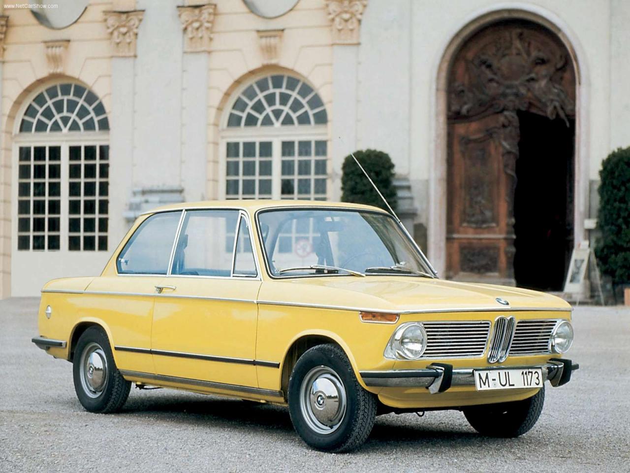 обои 1966 BMW 02-Serie жолтый боком фото