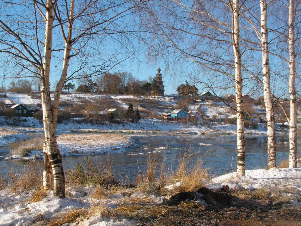 обои Зимняя речка фото