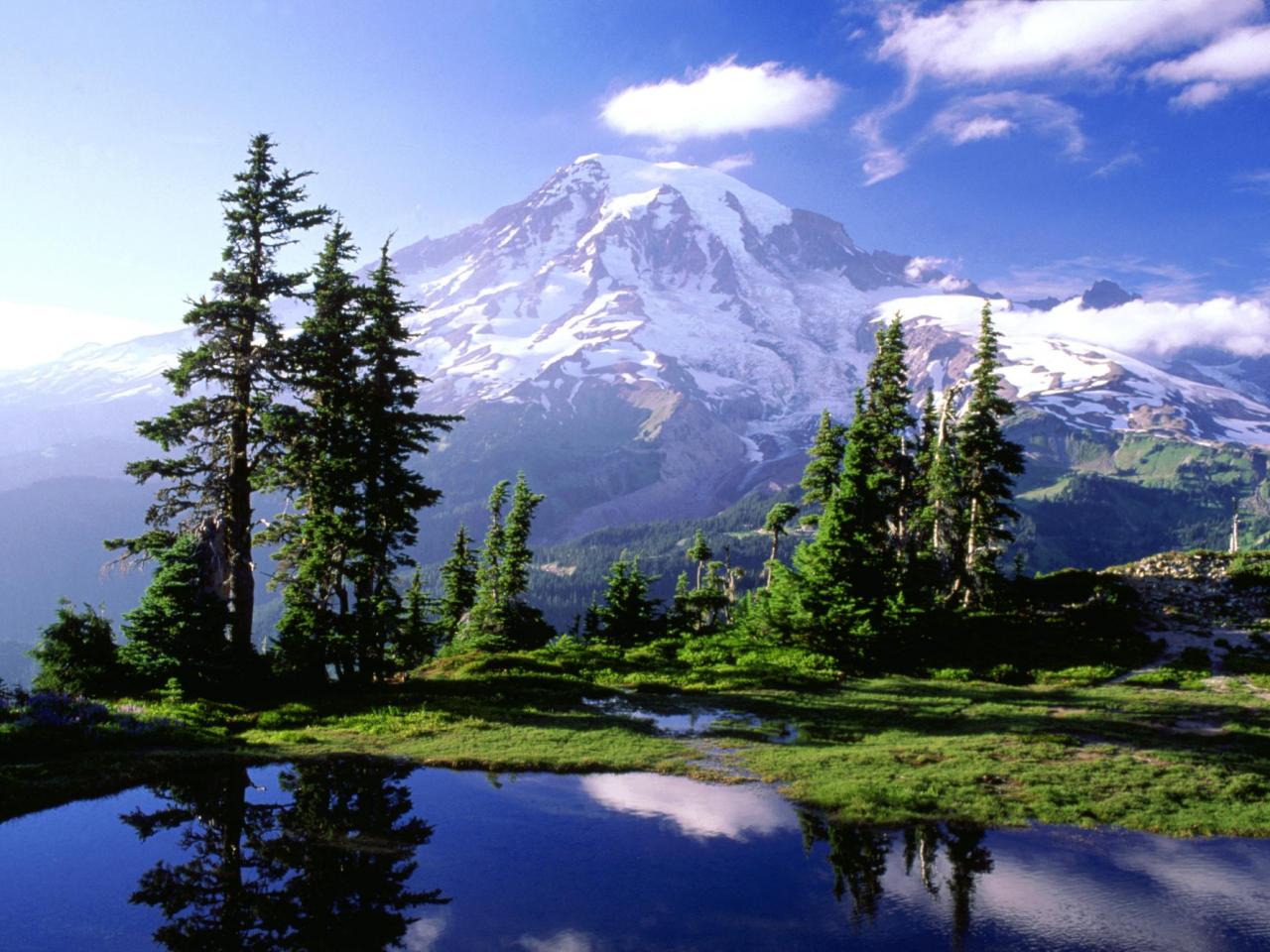 обои Hidden Lake in Mount Rainier National Park,   Washington фото