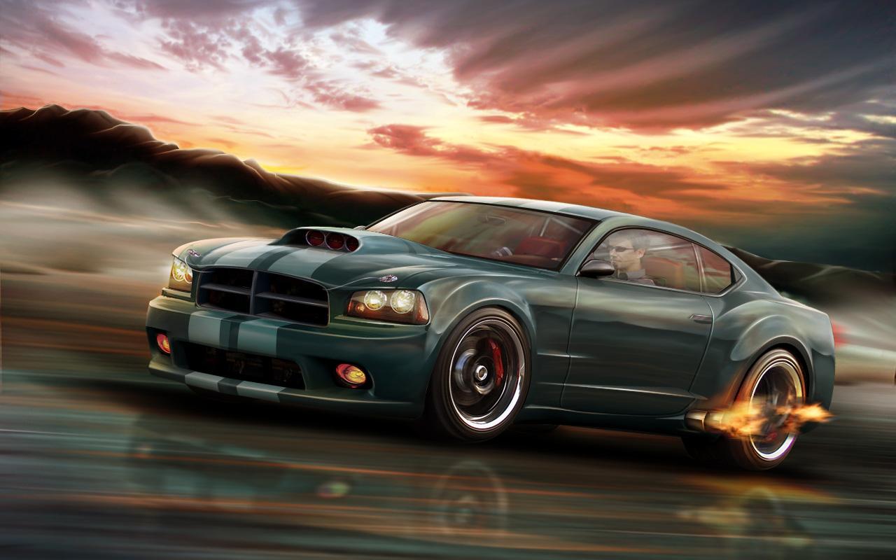 обои Dodge Charger Dark Green фото