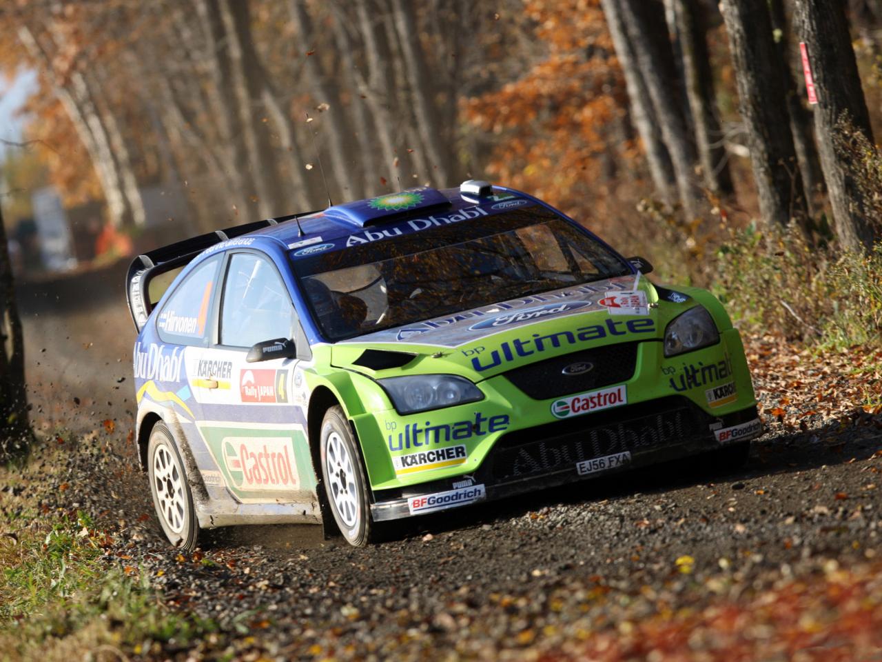 обои Ford WRC осенний трек фото