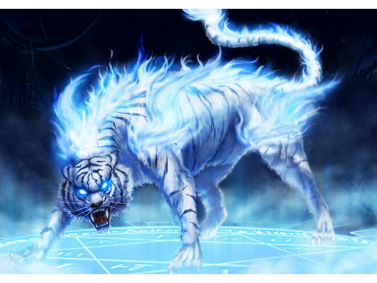 обои Fantasy Maltese Blue Tiger фото
