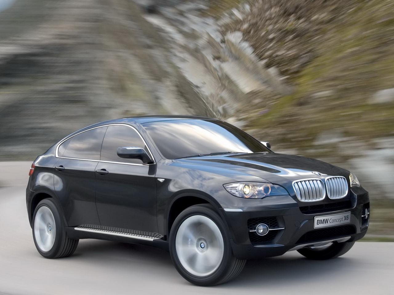 обои BMW X6 Concept вид в движении фото