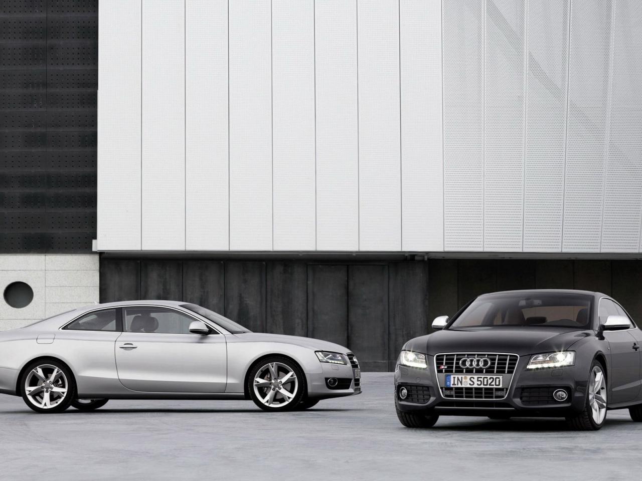 обои Audi A5 ok вид со стороны света фото